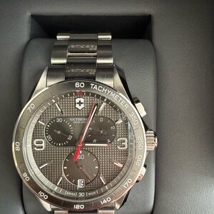 Victorinox Black and Silver Men's Watch